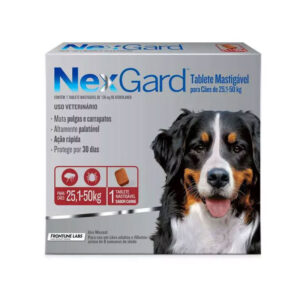 NexGard - Antipulgas e Carrapatos 25 a 50kg - 1 Tablete