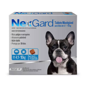 NexGard - Antipulgas e Carrapatos 4 a 10kg - 1 Tablete