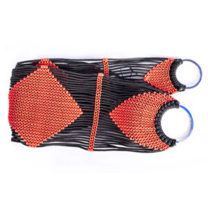 Conjunto de Barrigueira e Cilha de Poli c/ Argolas em Aço Inox Preta