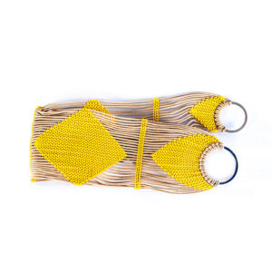 Conjunto de Barrigueira e Cilha de Poli c/ Argolas em Aço Inox Amarela